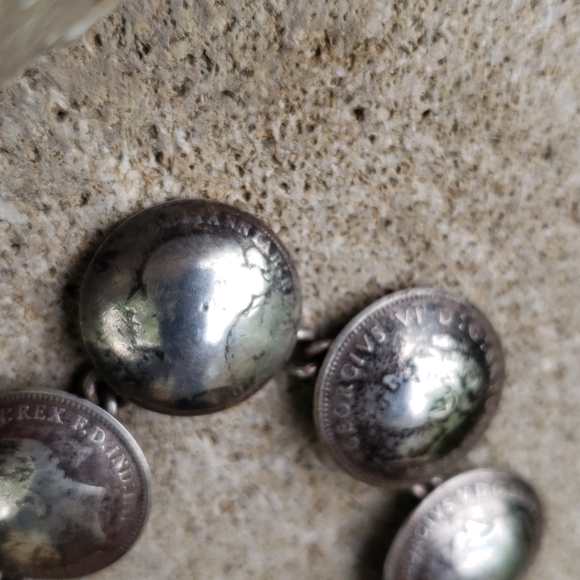 Sterling coin bracelet, British, young Victoria - Picture 5 of 7